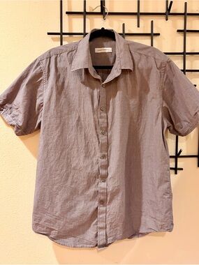 James Campbell Gray Short-Sleeve Button-Down Shirt